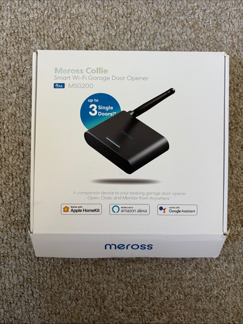 Collie Smart Wi‑Fi Garage Door Opener - Black